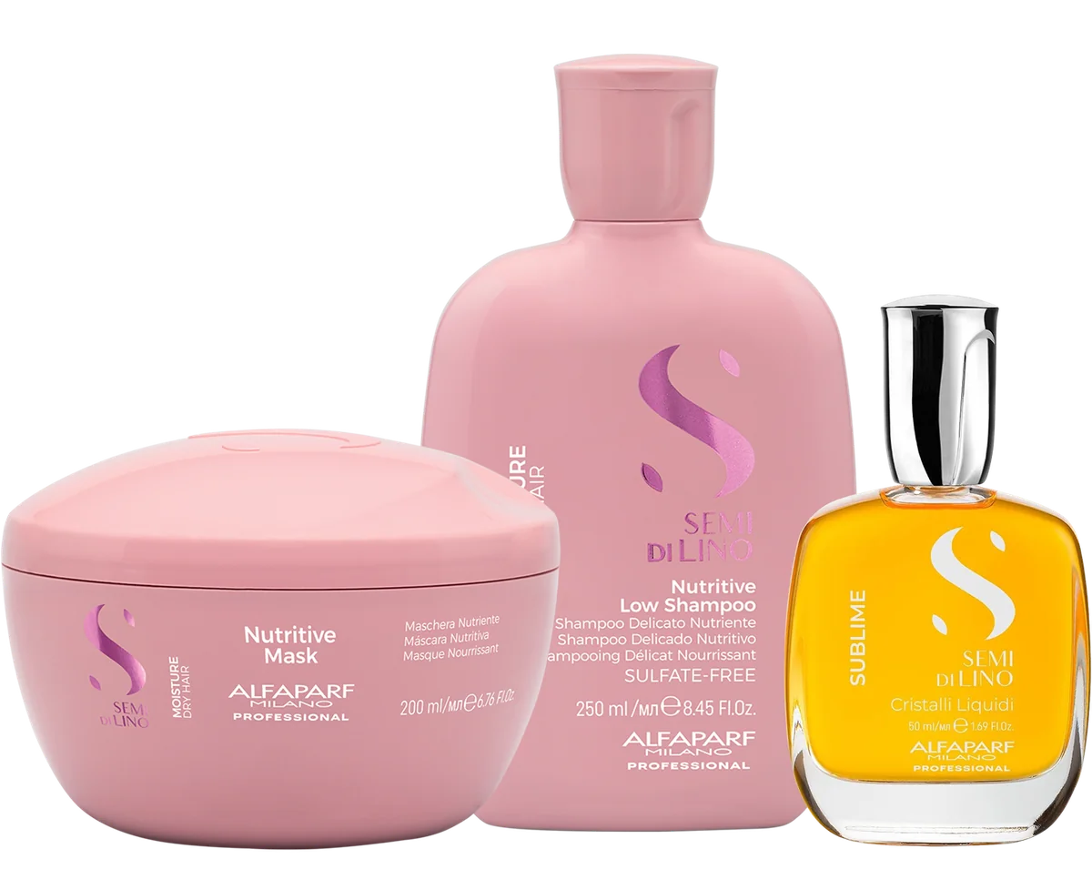 Nutritive Mask 200ml, Nutritive Low Shampoo 250ml, Cristalli Liquidi 50ml