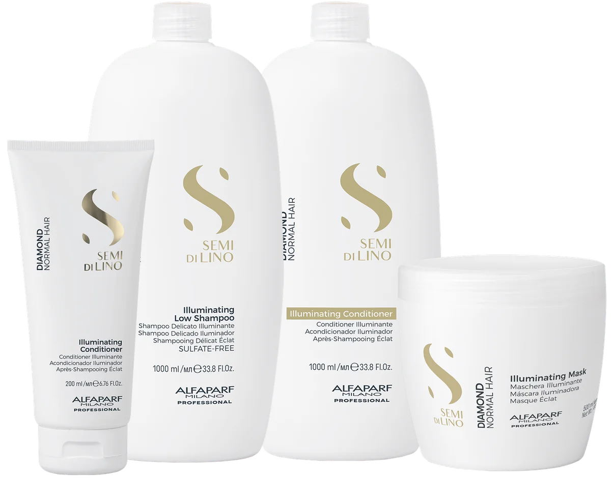 Leave-In Creme para Pentear 200ml, Illuminating Low Shampoo 1000ml, Illuminating Mask 500ml, Illuminating Conditioner 1000ml